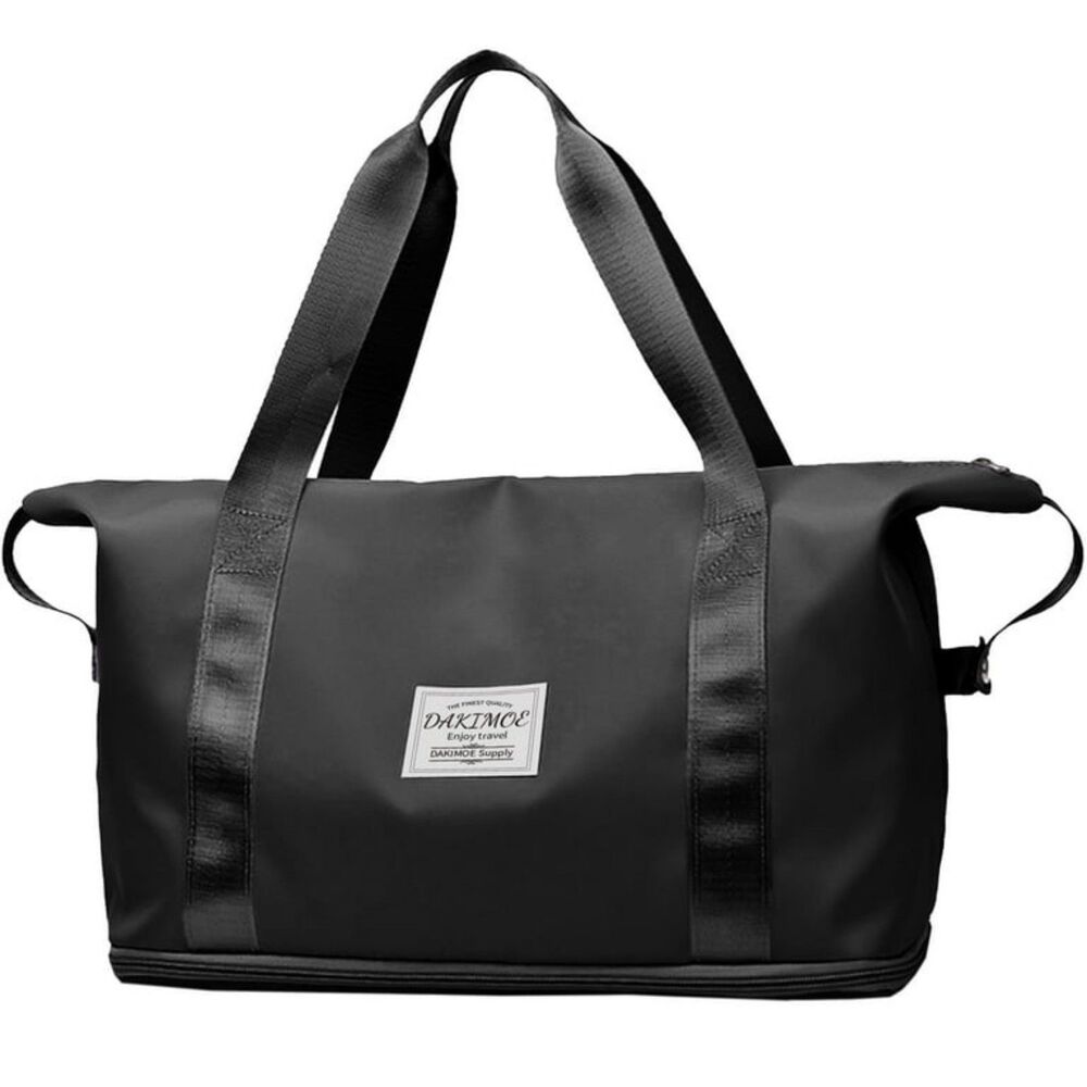 Expandable Black Travel Bag/Gym Bag NEW